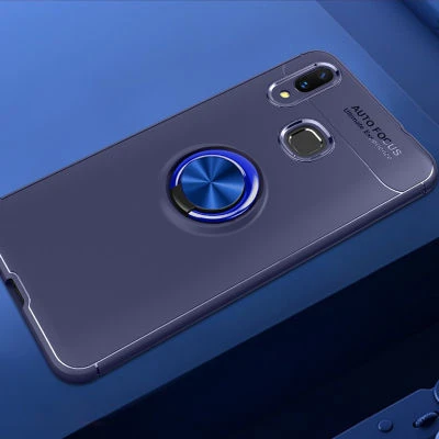 Moby Shop Samsung Galaxy M20 Ultra Koruma Sağlayan Stand Özellikli RingGuard Yüzüklü Silikon Kılıf ürün görseli 1