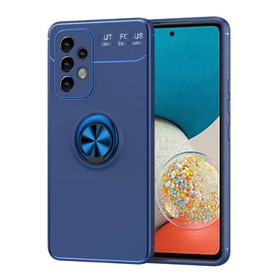 Moby Shop Samsung Galaxy A73 Ultra Koruma Sağlayan Stand Özellikli RingGuard Yüzüklü Silikon Kılıf ürün görseli 1