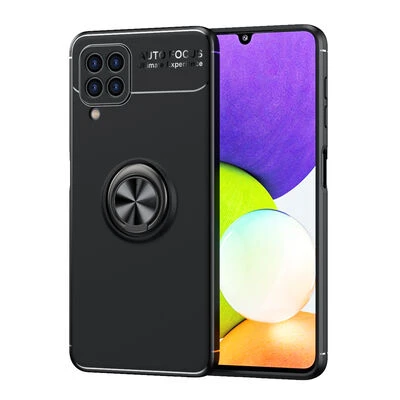 Moby Shop Samsung Galaxy M32 Ultra Koruma Sağlayan Stand Özellikli RingGuard Yüzüklü Silikon Kılıf ürün görseli 1