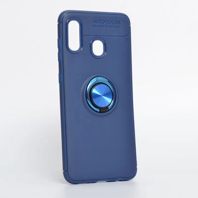 Moby Shop Samsung Galaxy A20 Ultra Koruma Sağlayan Stand Özellikli RingGuard Yüzüklü Silikon Kılıf ürün görseli 1