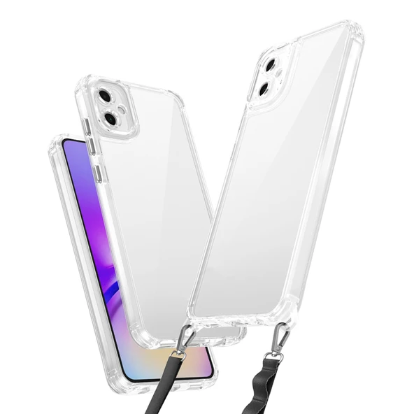 Moby Shop Samsung Galaxy A06 Kılıf Şeffaf Boyun Askılı ve Askı Aparatlı Vero Silikon Kapak ürün görseli 1