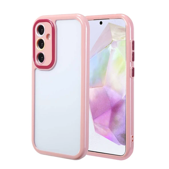 Moby Shop Samsung Galaxy A35 Kılıf Kamera Korumalı Renkli Kenar ve Çerçeve Tasarımlı Kromi Kapak ürün görseli 1