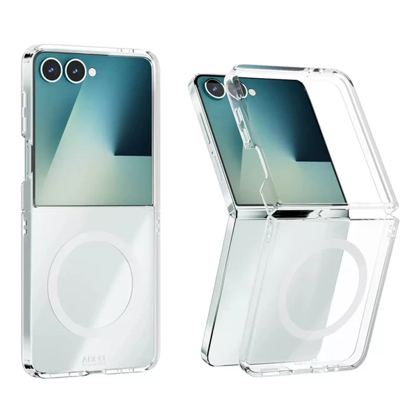 Moby Shop Galaxy Z Fold 7 Kılıf İle Uyumlu MagSafe Özellikli Şeffaf Porten Kapak ürün görseli 1