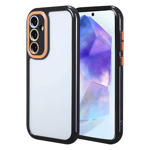 Moby Shop Samsung Galaxy A55 Kılıf Kamera Korumalı Renkli Kenar ve Çerçeve Tasarımlı Kromi Kapak ürün görseli 1