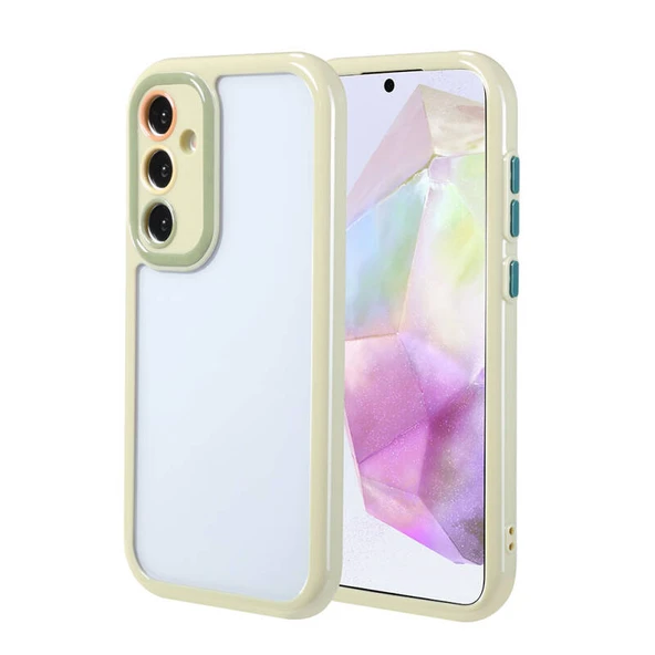Moby Shop Samsung Galaxy A35 Kılıf Kamera Korumalı Renkli Kenar ve Çerçeve Tasarımlı Kromi Kapak ürün görseli 1