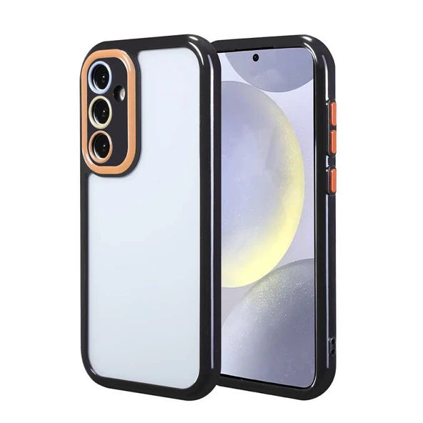 Moby Shop Samsung Galaxy S24 Kılıf Kamera Korumalı Renkli Kenar ve Çerçeve Tasarımlı Kromi Kapak ürün görseli 1