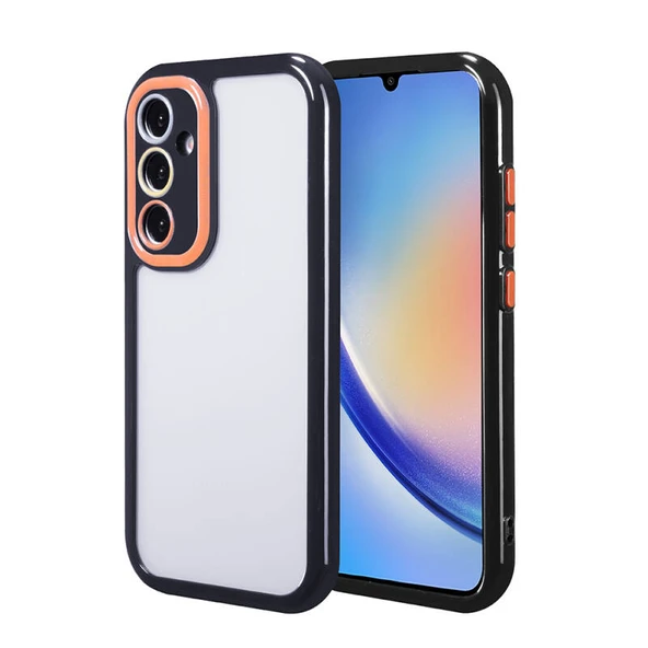 Moby Shop Samsung Galaxy A34 Kılıf Kamera Korumalı Renkli Kenar ve Çerçeve Tasarımlı Kromi Kapak ürün görseli 1