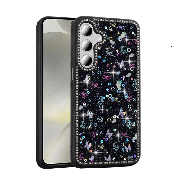 Moby Shop Samsung Galaxy S24 FE Kılıf Figürlü Kenarları Taşlı ve Simli Loco Premium Kapak ürün görseli 1