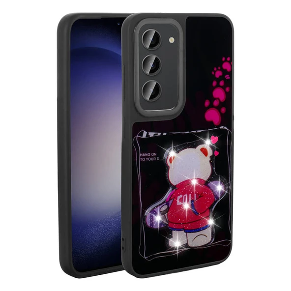 Moby Shop Galaxy S23 Kılıf Parlak Simli Ve Şirin Hayvan Figürlü Whimsy Premium Silikon Kapak ürün görseli 1