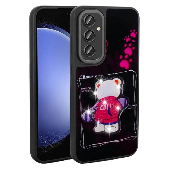 Moby Shop Galaxy A54 Kılıf Parlak Simli Ve Şirin Hayvan Figürlü Whimsy Premium Silikon Kapak ürün görseli 1