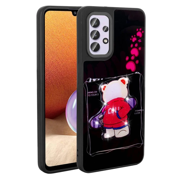Moby Shop Galaxy A32 4G Kılıf Parlak Simli Ve Şirin Hayvan Figürlü Whimsy Premium Silikon Kapak ürün görseli 1