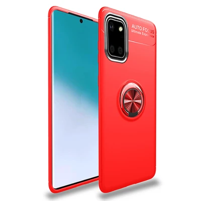 Moby Shop Samsung Galaxy A81 Ultra Koruma Sağlayan Stand Özellikli RingGuard Yüzüklü Silikon Kılıf ürün görseli 1