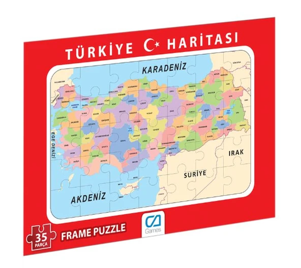 Türkiye Haritası Frame Puzzle-35 ürün görseli 1