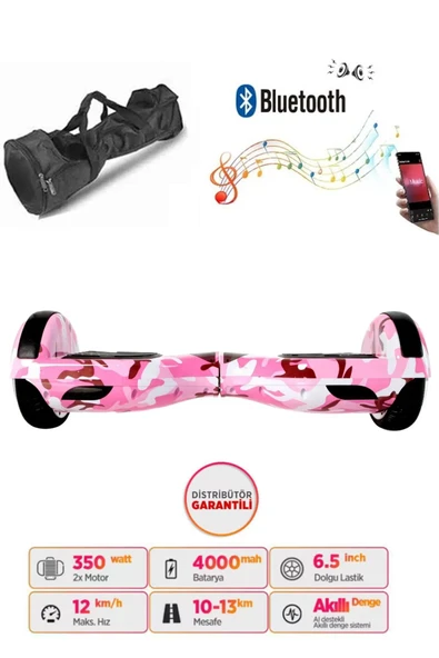 Citymate Elektrikli Kaykay Hoverboard Bluetooth Hoparlörlü 6.5 İnç Grafiti D05 - Çanta Hediye ürün görseli 1