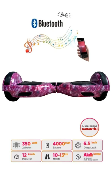 Citymate Hoverboard Elektrikli Kaykay Scooter Bluetooth Hoparlörlü 6.5 inch D13 ürün görseli 1