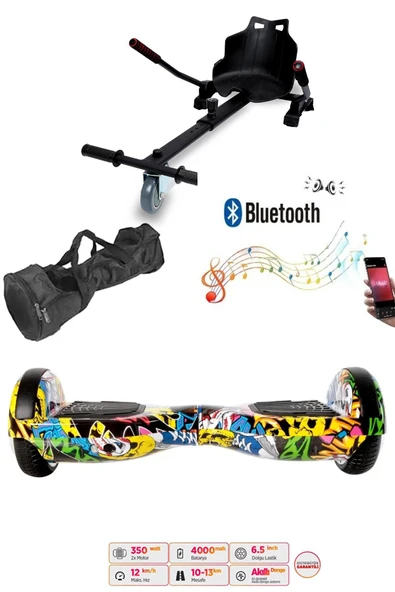 Citymate Elektrikli Kaykay Hoverboard Akıllı Denge 6.5 Inch + HoverKart + Çanta EXTREM PAKET D01 ürün görseli 1