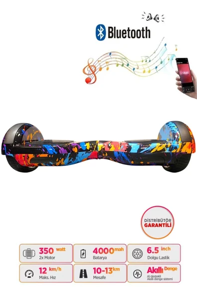 Citymate Hoverboard Elektrikli Kaykay Scooter Bluetooth Hoparlörlü 6.5 inch D26 ürün görseli 1