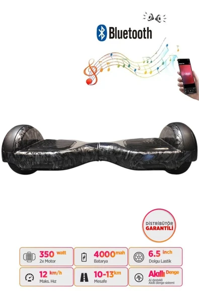 Citymate Hoverboard Elektrikli Kaykay Scooter Bluetooth Hoparlörlü 6.5 inch D27 ürün görseli 1