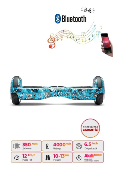 Citymate Hoverboard Elektrikli Kaykay Scooter Bluetooth Hoparlörlü 6.5 inch D20 ürün görseli 1