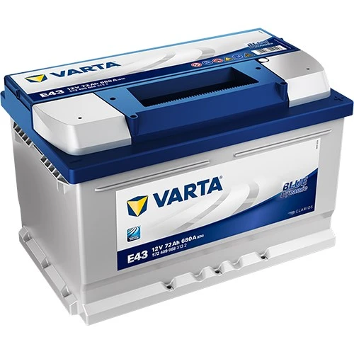 Varta E43 12V 72 Ah 680A Blue Dynamic Akü (Ford-Opel Alçak Tip) (Üretim Yılı: 2025) ürün görseli 1