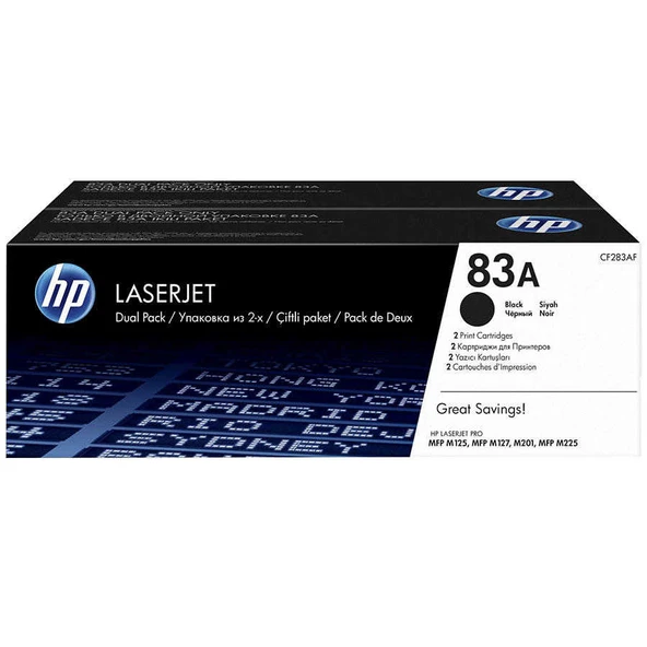 Hp 83A-CF283AF Orijinal Toner İkili Paket ürün görseli 1