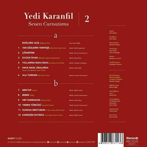 Yedi K aranfil 2 - Plak - Resim 2