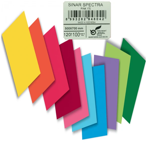 Sınar Fon Kartonu (100 LÜ) 50x70 120 GR Pembe 170 ürün görseli 1