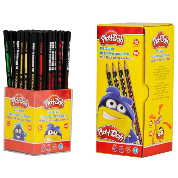 Play-Doh Kurşun Kalem Mat Üçgen 72 Li Stand PLAY-KK005 ürün görseli 1