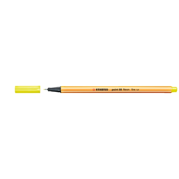 Stabilo Keçe Uçlu İnce Kalem 88 Point 0.4 MM Fosforlu Sarı 88/024-10 LU ürün görseli 1