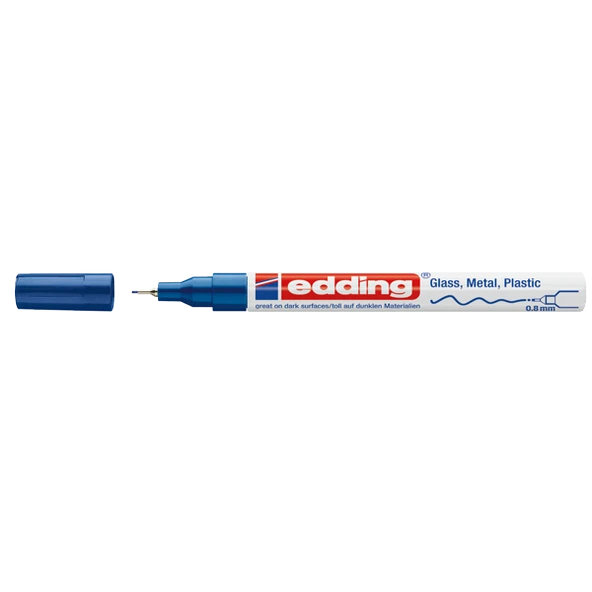 Edding Markör Boya Dekor 0.8 MM Yuvarlak Uçlu Mavi 780 (10 adet) ürün görseli 1