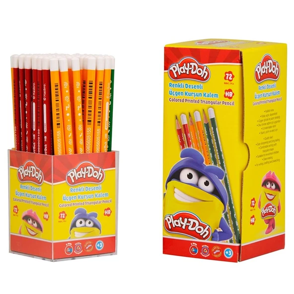 Play-Doh Kurşun Kalem Renkli Üçgen 72 Li PLAY-KK006 ürün görseli 1