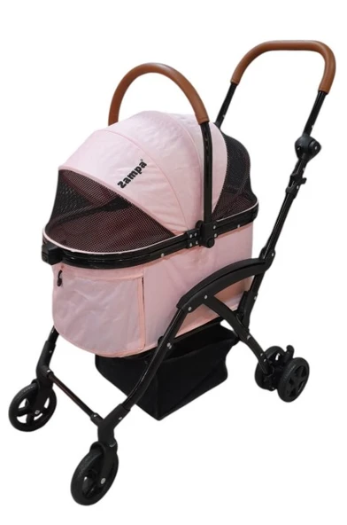 Zampa Orbit BL01T-P Pembe Kedi Köpek Arabası - Hafif, Katlanabilir, Fileli Tasarım ürün görseli 1