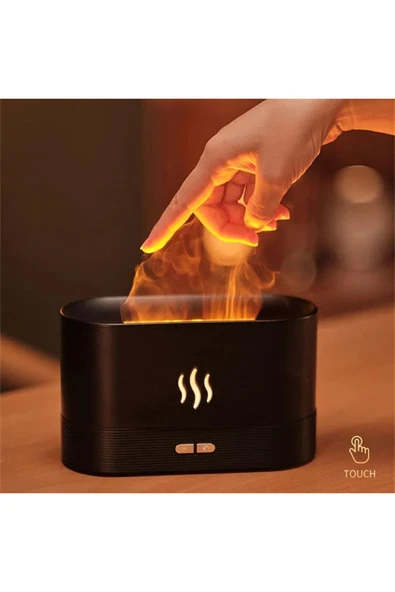 Ultrasonic Hava Nemlendirici 3D Alev Efektli Aroma Difüzör (180 ml) | Buhar Makinesi & Aromaterapi Cihazı ürün görseli 1