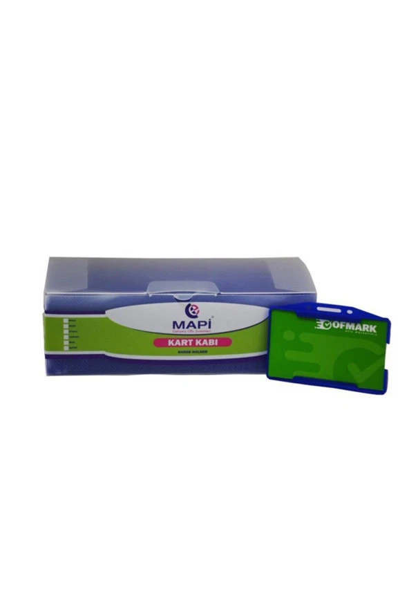 Mapi Yaka Kart Kabı Yatay Mavi (50 Li Paket) ürün görseli 1