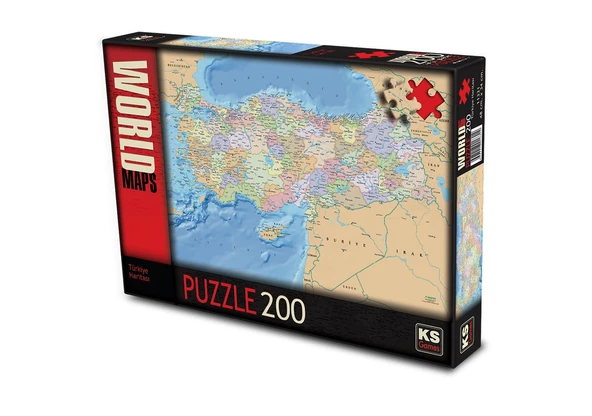 Eğitici Türkiye Siyasi Haritası Puzzle/Yapboz 200 Parça ürün görseli 1