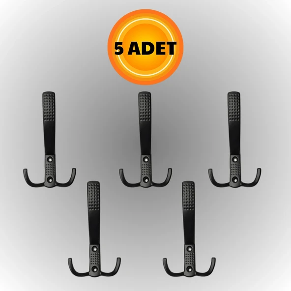Uzun Noktalı Metal Askı Şık Portmanto Askılık Dolap Mobilya Askısı (vidalar Dahil)(5 ADET) ürün görseli 1