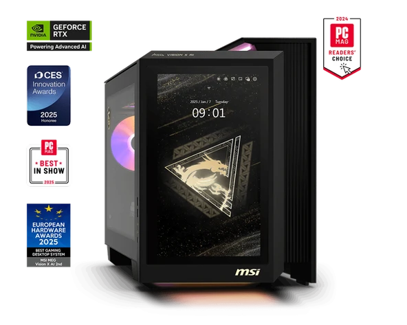 MSI MEG VISION X AI 2NVZ9-003EU ULTRA 9 285K 64GB DDR5 2TB SSD RTX 5090 3X 32G W11 GAMING DT PC ürün görseli 1