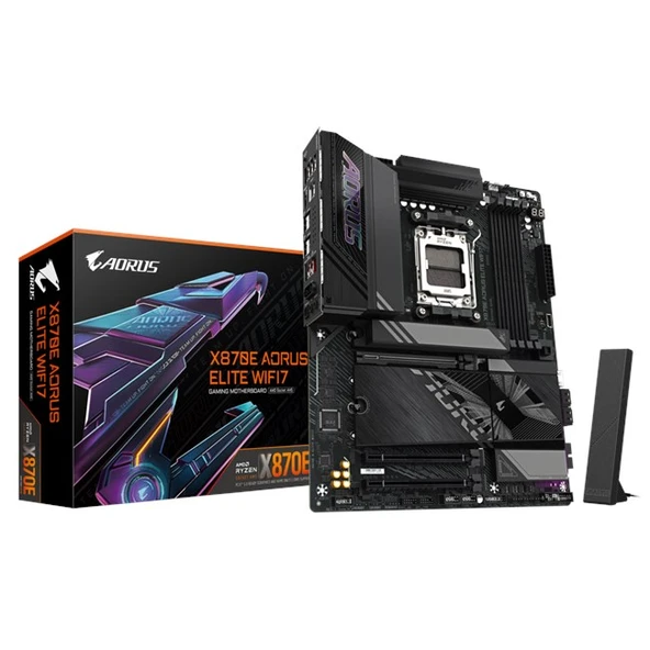 GIGABYTE Gigabyte X870E Aorus Elite Wifi 7 D5 AM5 Type-C ürün görseli 1