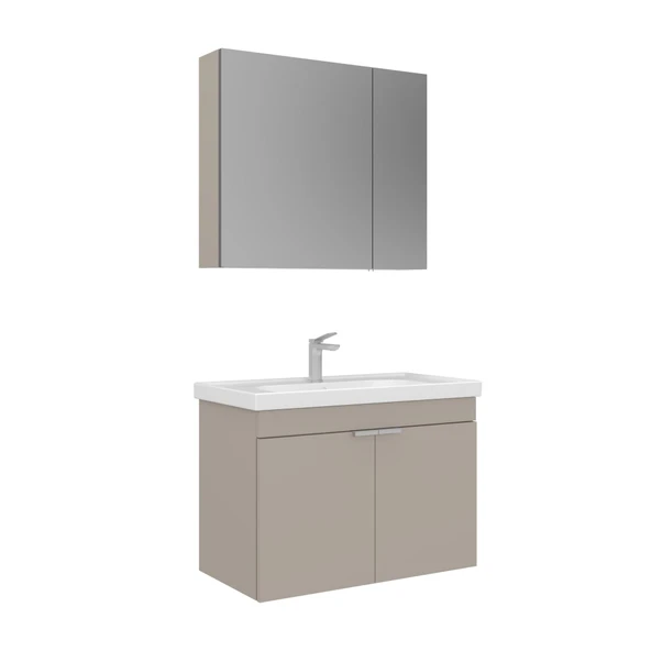 Orka Desna 80 cm Çöl Beji Banyo Dolabı Takımı ürün görseli 1