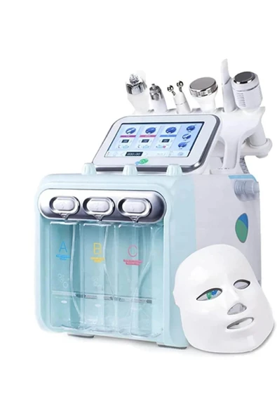 hydrafacial Led Terapi Hydra Facial 7 1 &büyük Metal Vakum Motorulu & 4'lü Solüsyon Set Hediyeli ürün görseli 1