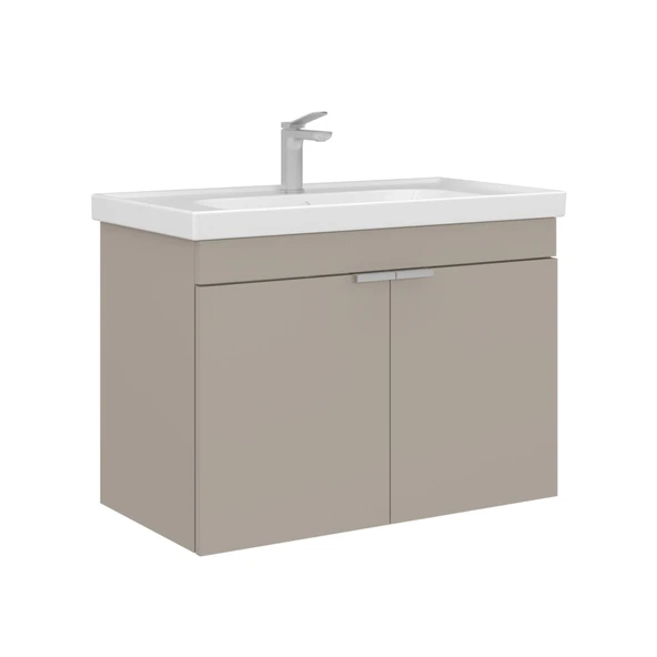 Orka Desna 80 cm Çöl Beji Banyo Dolabı Alt Modül Lavabo ürün görseli 1