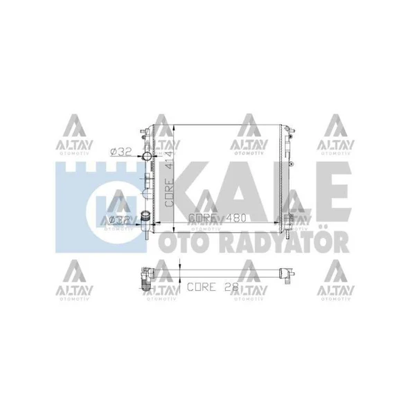 RADYATÖR SU CLIO II 98-05 / SYMBOL II 08-12 / SYMBOL I 98-08 / 1.2-1.2 16V-1.4 16V M-T BRAZING ürün görseli 1