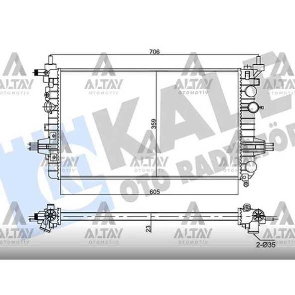 RADYATÖR SU ASTRA H 04-10 / ZAFIRA B 05-11 / 1.4-1.6-1.8 M-T MEKANİK ürün görseli 1