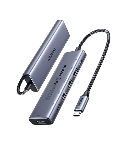 UGREEN 6-in-1 USB-C 2xUSB-A 3.2, 2xUSB-C 3.2, PD, 4K/2K HDMI, 35999 ürün görseli 1