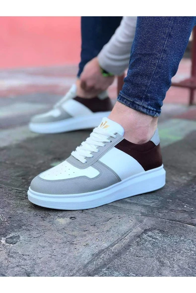 Wagoon WG011 Beyaz Taba Erkek Casual Ayakkabı ürün görseli 1