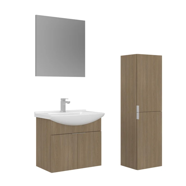 Orka Purus 65 cm Budva Düz Aynalı Banyo Dolabı Takım ve Boy Dolabı (Asma) ürün görseli 1