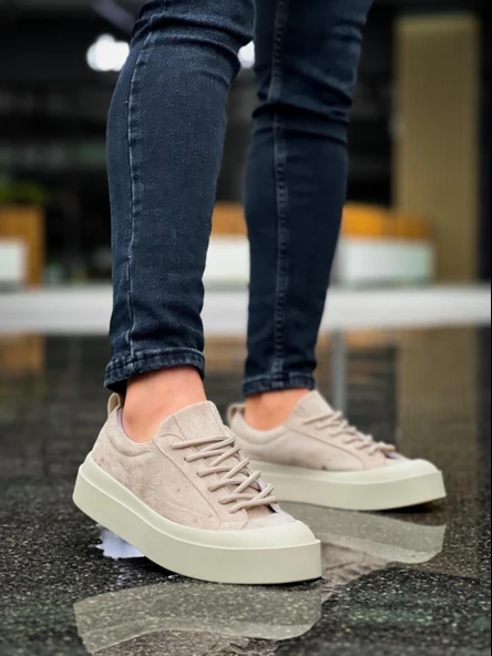 BA500 BOA Özel Termo Taban Krem Casual Erkek Ayakkabı ürün görseli 1