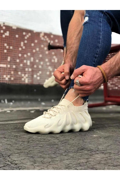 Wagoon WG300 Bej Triko Sargı Taban Casual Erkek Ayakkabı ürün görseli 1