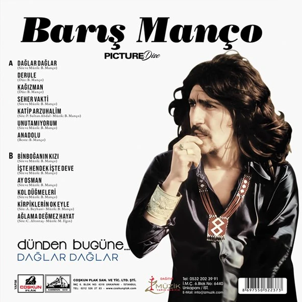 Barış Manço Dağlar Dağlar - Picture Plak - Resim 2
