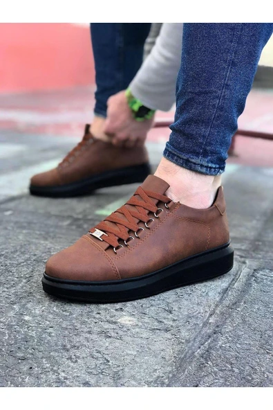 Wagoon WG08 Taba Kömür Düz Erkek Casual Ayakkabı ürün görseli 1